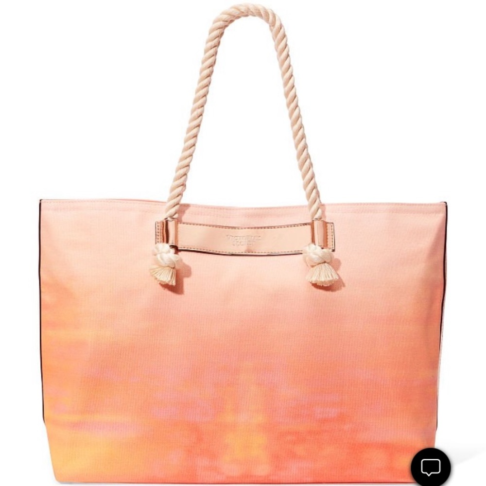 Victoria’s Secret canvas tote bag sun set dip dye